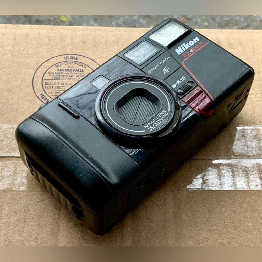 1990s Vintage Nikon Teletouch AF Point & Shoot 35mm Film Camera
